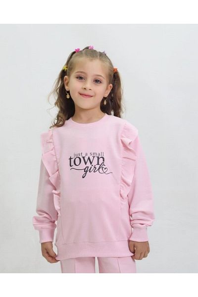 Mavi Boncuk 200-01-25 Twon Girl Print Girl Suit 3-10 Years Old