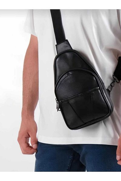 Liva Genuine Leather Cross Strap Chest and Shoulder Bag Body Bag