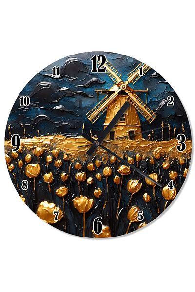 Tablomega Glow in the Dark Mill Analog Wall Clock