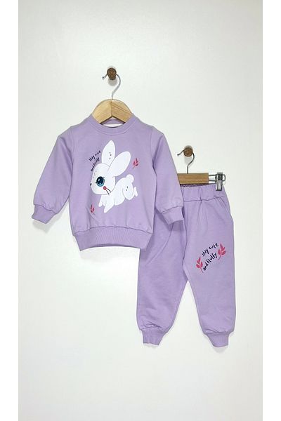 Kocaman Bebe Rabbit Printed Girl's Set