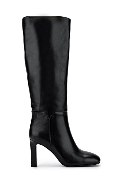 Tamer Tanca Kadın Hakiki Deri Siyah Deri Klasik Çizme