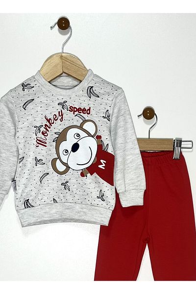Kocaman Bebe Monkey Printed Children's Suit