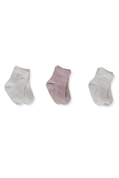 Bebetto Socket Socks 3-Piece (Nature) S 673 0-6 Months