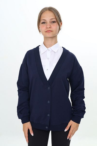 Toontoy Girl's Button and Camisole Detailed School Cardigan