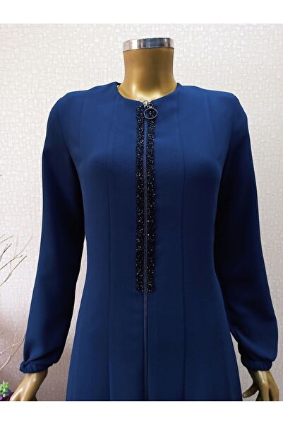 sarmoda 3041önü Taş Işlemeli Kol Uçları Lastikli Mevlana Model Ferace Qys Fer...