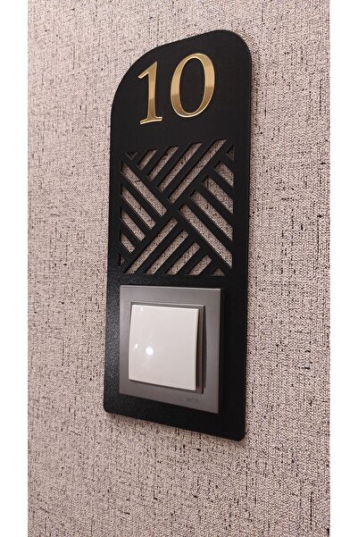 vagondecor VG093 - Kapı zili çerçevesi (Numara yazdırılabilir) Dekoratif Kapı zili Ev hediyesi