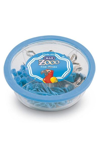 Mas Zoo Set of 4 Blue in Round Box