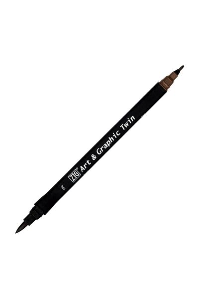 Zig Art & Graphic Twin Marker Drawing Pen 76 Vandyke Brown