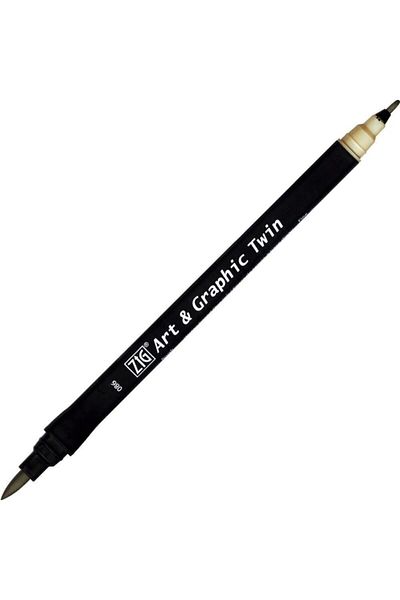 Zig Art & Graphic Twin Marker Drawing Pen 86 Ash Gray