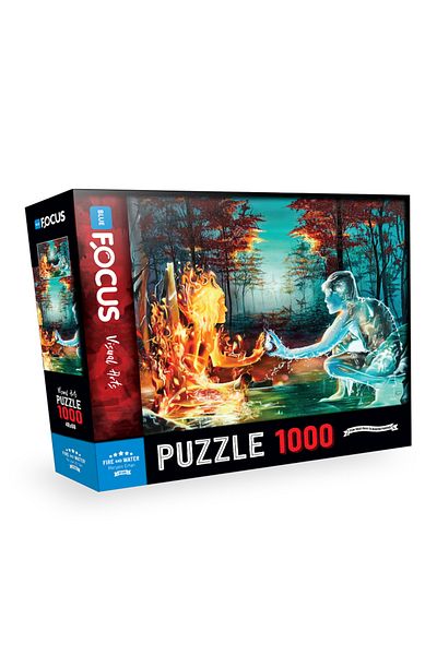 Blue Focus 1000 Piece Puzzle - Fire and Water (Fire and Water)