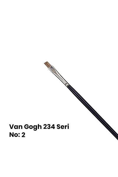 Van Gogh 234 Series Ox Ear Bristle Flat Cut Tip Brush No 2