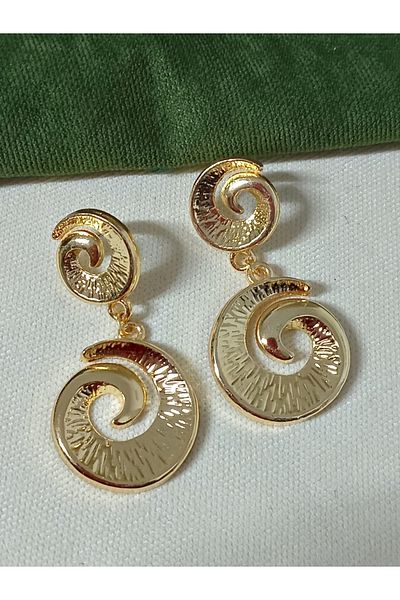 mos&more Gold Dangle Trend Stylish Women's Earrings