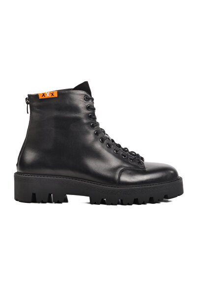 AYAKMOD Black Genuine Leather Men's Boots Premium 40010 m