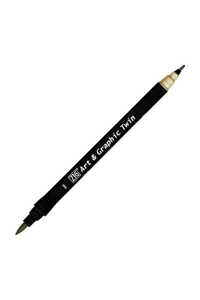 Zig Art & Graphic Twin Marker Drawing Pen 86 Ash Gray
