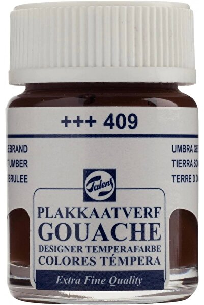 Talens Gouache Jar 16ml Guaj Boya Burnt Umber / 409