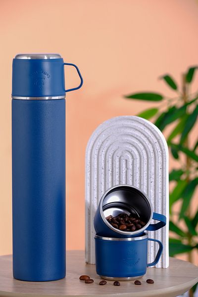Penguen Stainless Steel 4-Cup Thermos 600ml - Keeping 6 Hours Warm, 12 Hours Cold Feature