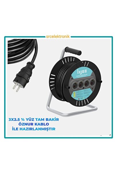 öznur kablo 4 LÜ MAKARALİ (12 METRE) 3X2.5 YÜZDE YÜZ TAM BAKİR ÖZNUR KABLOLU ...