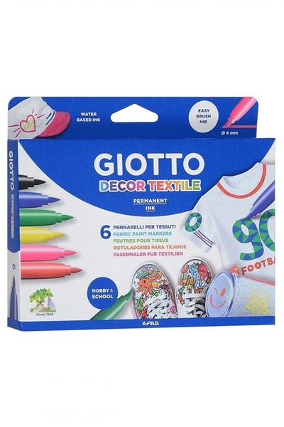 Giotto Decor Tekstil Boya Kalemi 6 Renk 494800