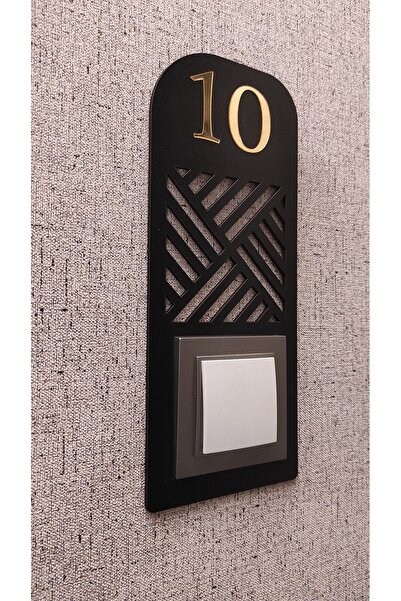 vagondecor VG093 - Kapı zili çerçevesi (Numara yazdırılabilir) Dekoratif Kapı zili Ev hediyesi