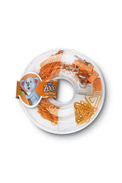 Mas Zooo - Karışık Simit Kutu-ataş Kıskaç Harita Ve Top Çivi-oranj U252311