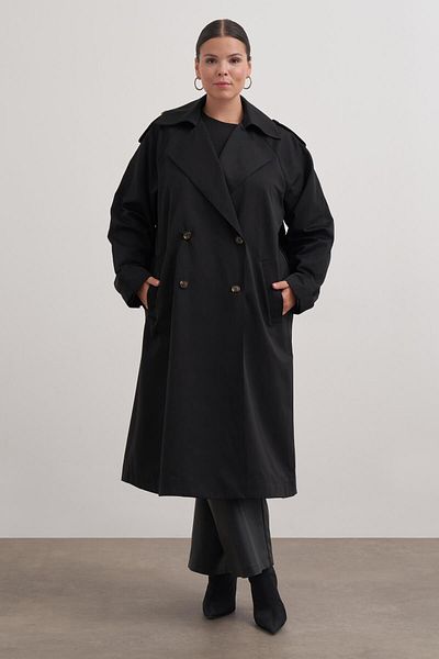 MYLİNE Long Trench Coat with Belt
