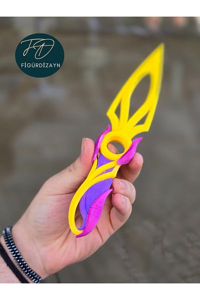 FigürDizayn Valorant Glaze Flower Patterned Kunai