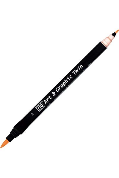 Zig Art&graphic Twin Double Tip Felt Graphic Pen 220 Tea Rose