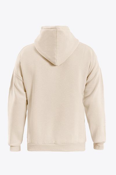 SOFTWAY Unisex Πορτοκαλί Κοκτέιλ με στάμπα από μαλακό φλις Oversize με κουκούλα - ΜΠΕΖ