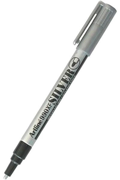 artline 990XF Silver Metallic Marker Tip: 1.2mm Silver