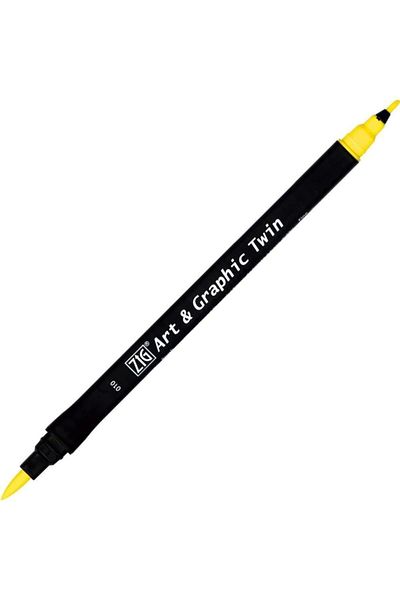 Zig Art & Graphic Twin Marker Drawing Pen 10 Light Yellow