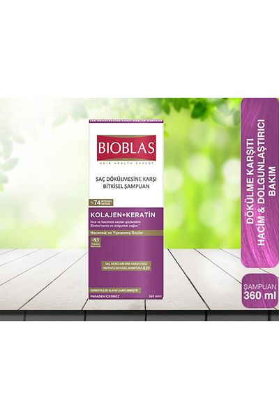 Bioblas 360 ml Volume Shampoo - 1 Piece for Thin and Volume-Free Hair