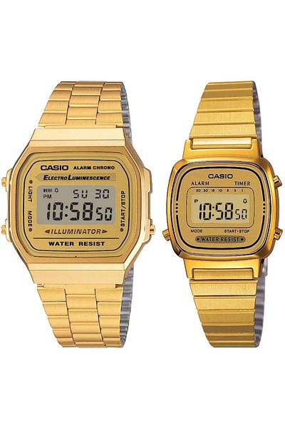 Casio A168Wg-9Wdf - La670Wga-9Df Couple Wristwatch