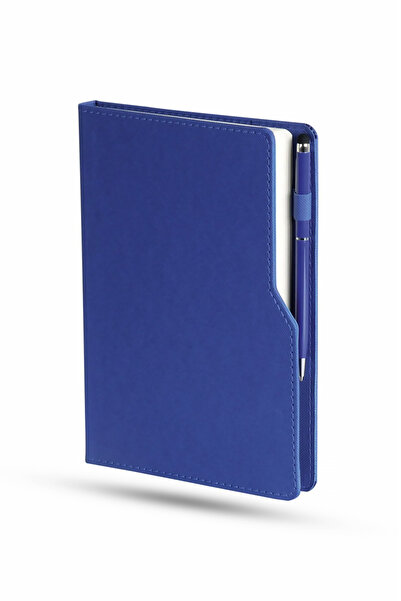 Copyder Hediyelik Kişiye Özel Baskılı Lacivert Termo Deri Sert Kapkalı Defter...