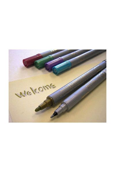 Zig Metallic Ms-8000 124 Violet Double Sided Invitation Pen