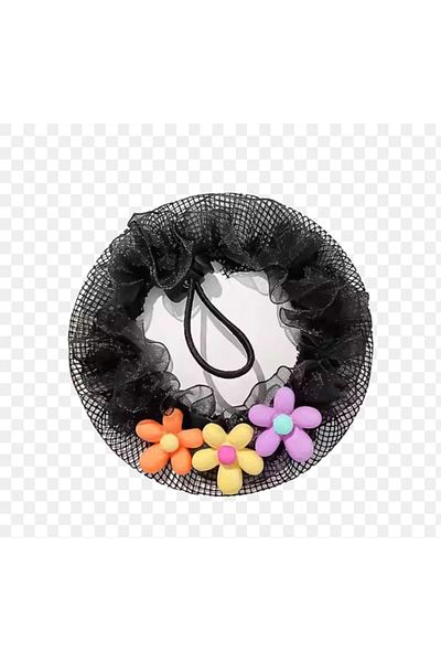 Efna Store Trendy Mesh Children's Buckle with Flower Figures, Ballerina Bun Buckle
