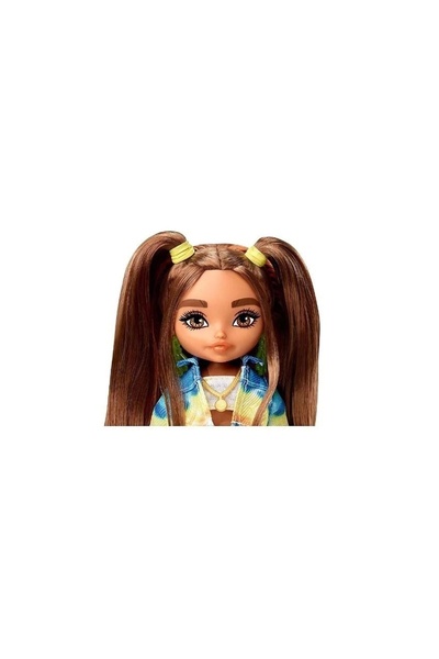 Barbie Extra Mini Bebekler (14 Cm) - Mavi Ayakkabılı, Ananas Çantalı, Giysileri, Aksesuarları Ve Sta