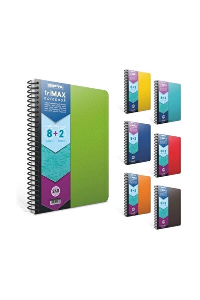 Gıpta Combo A4 180 Yaprak 6+2 PP Kapak Spiralli Bölmeli Defter (2454)