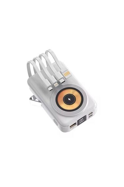 ÇELİKWORK PW-122 10000mAh Powerbank | 15W Kablosuz, 22.5W Kablolu, LCD Ekran, Mikro & Type-C Giriş