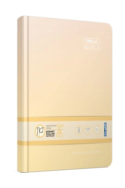 Gıpta Sarı The Book Pastels Iplik Dikişli Sert Kapak 14x20 120 Yp Çizgili Defter