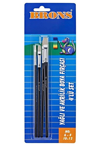 Brons Yağlı Ve Akrilik Boya Fırça Seti 4 Lü (no: 0-2-4-6)