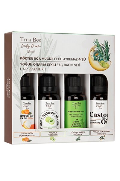 True Bee Güçlü 4’lü Mucizevi Saç Bakım Seti (4 X 30 Ml)