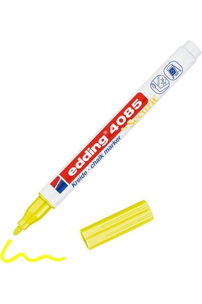 Edding 4085 قلم تحديد الطباشير السائل أصفر