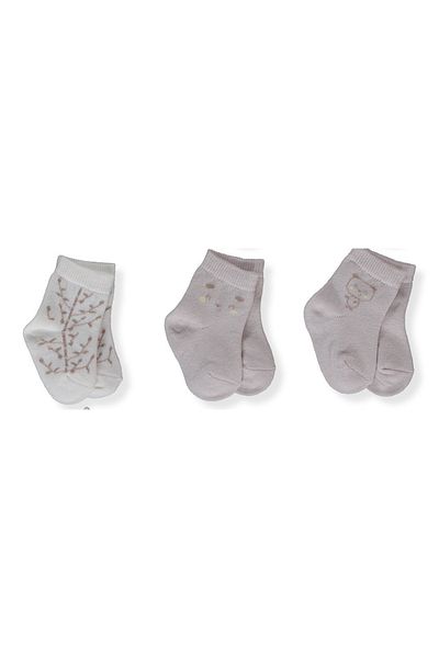Bebetto 0-6 Months Pandas 3-Piece Socks Set - S 671