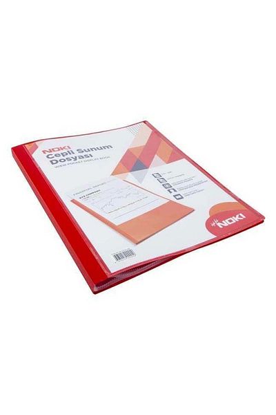 Noki Red 20-pocKet Presentation File - 64120-n-080