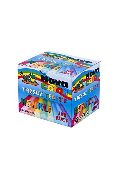 Genel Markalar Renkli Tozsuz Tebeşir 100lü Nc-4113