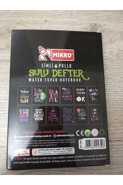 Mikro Glitter & Sequin Water Notebook
