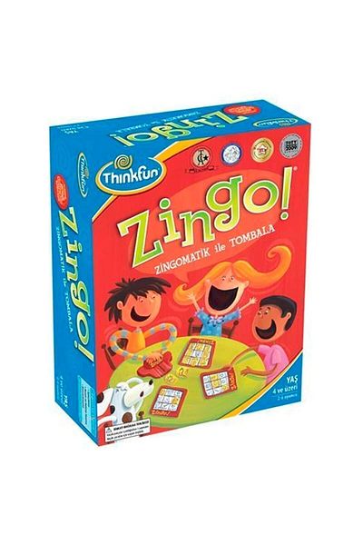 ThinkFun Illustrated Bingo Matching Box Game with Zingo Zingomatic