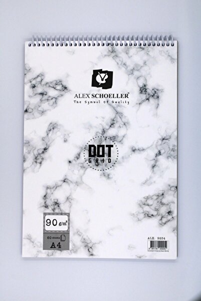 Alex Schoeller Dot Grid Noktalı 90g A4 Spiralli Resim Blok Alx.9254
