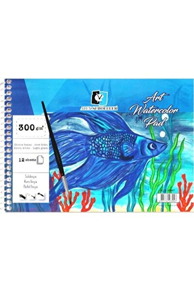 Alex Schoeller Aquarell A4 Spiralli 300gr 12yp Sulu Boya Defteri / ALX.3930