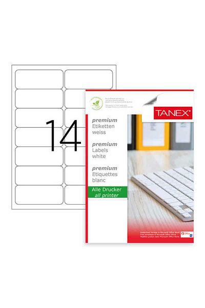 Tanex Αυτοκόλλητο Taneks Laser 99,1 X 38,1 Mm Tw-2014